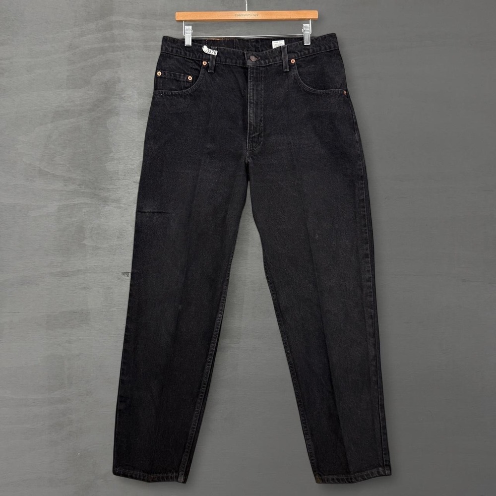Vintage Levi's 560 Loose Fit Tapered Leg Jeans Black Made in USA 34 x 30 - Picture 1 of 8